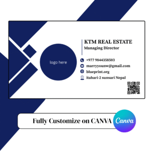 Modern real estate business card with clean layout and realtor contact details