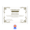 Elegant certificate of appreciation template with recipient name, reason for recognition, date, and signature space.