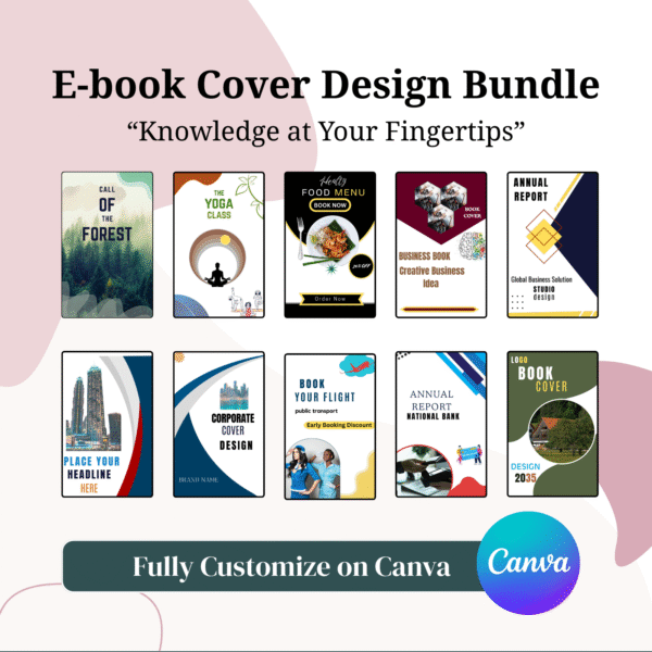 E-Book Cover Design Template - 62% off Today Order Now