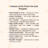 Editable Canva thank you card template with modern design and customizable text.