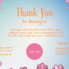 Editable Canva thank you card template with modern design and customizable text.