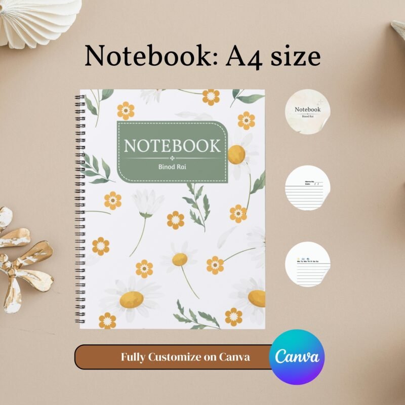 Printable Notebook Template for Canva