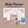 Editable Baby Planner Template for New Moms | Canva Printable Organizer