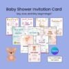 Editable baby shower invitation template in Canva