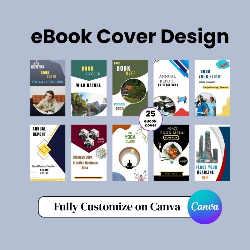 Editable eBook Cover Design for Canva