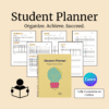 Student planner template for study organization