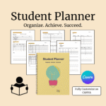 Student planner template for study organization