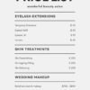 price list