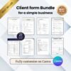 Editable client form template designed in Canva