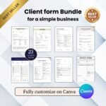 Editable client form template designed in Canva