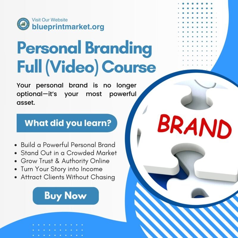 personal branding course dashboard view
