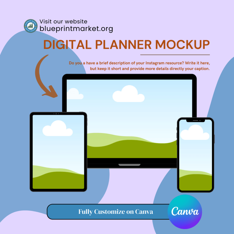 editable digital product mock-up template in canva