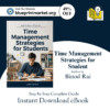 Time Management Strategies for Students ebook cover with study planning and productivity guide.