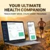 Workout tracker table in Fitness Planner Mini Web App logging strength and cardio exercises