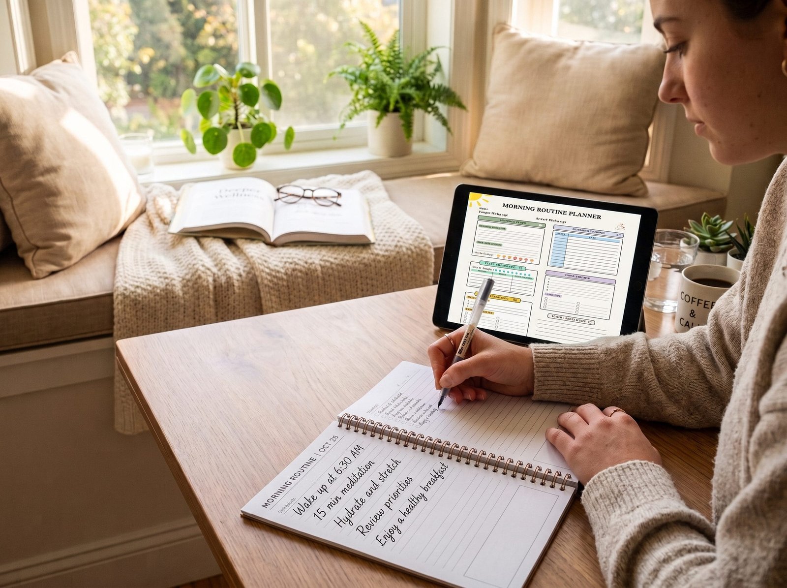 Downloadable Morning Routine Planner PDF Template