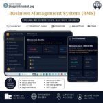 Business Management System BMS digital dashboard dark mode executive planner