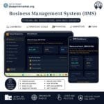 Business Management System BMS digital dashboard dark mode executive planner