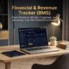 Financial cash flow forecast and revenue tracker table in Business Management System