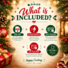 Printable Christmas thank you cards pack