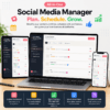 Social Media Content Planner content creation dashboard responsive on laptop, tablet, and smartphone